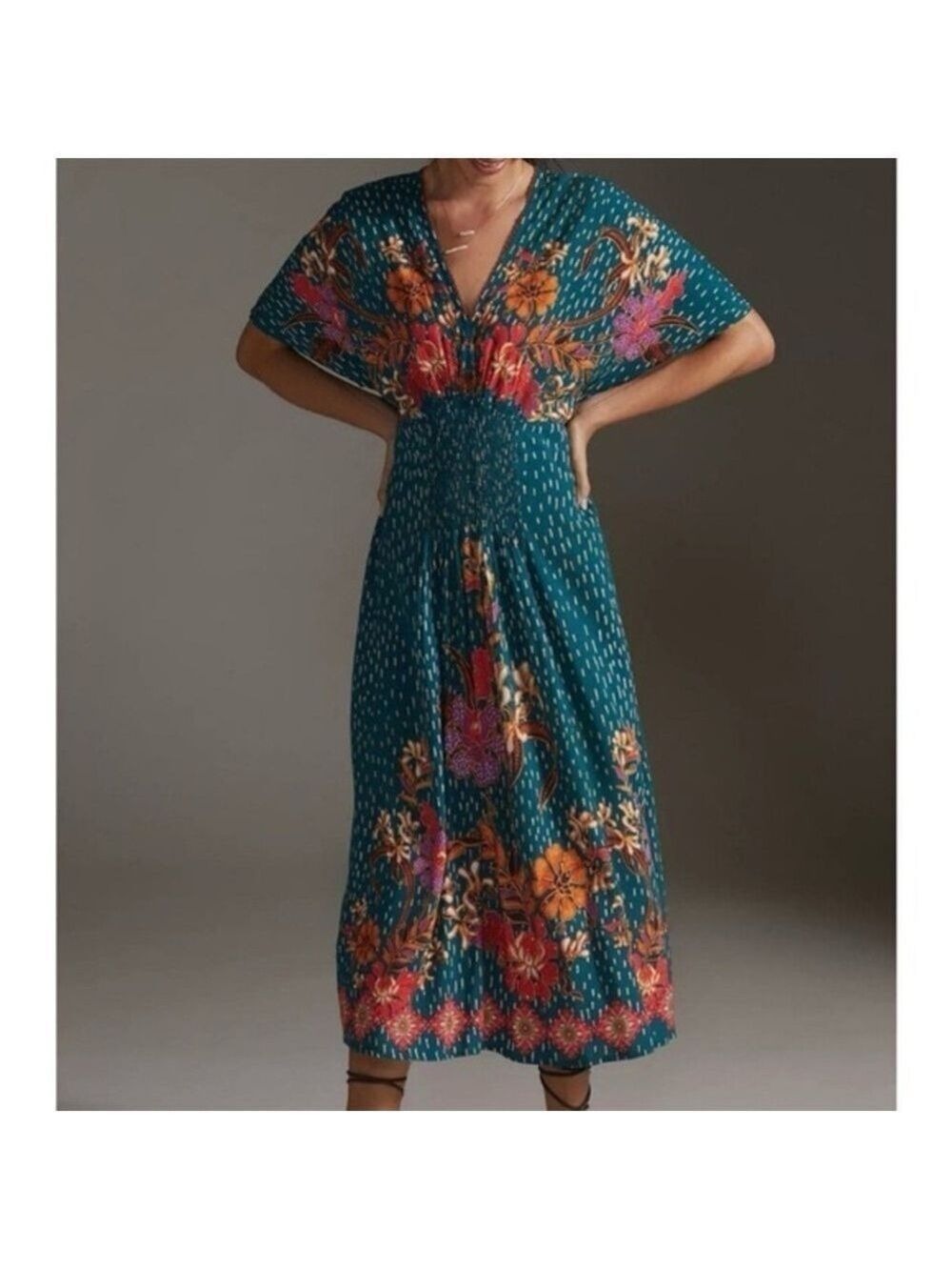 Bl-nk The Tatiana Kaftan in Green One Size